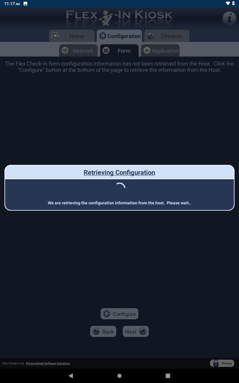Retreiving configuraion