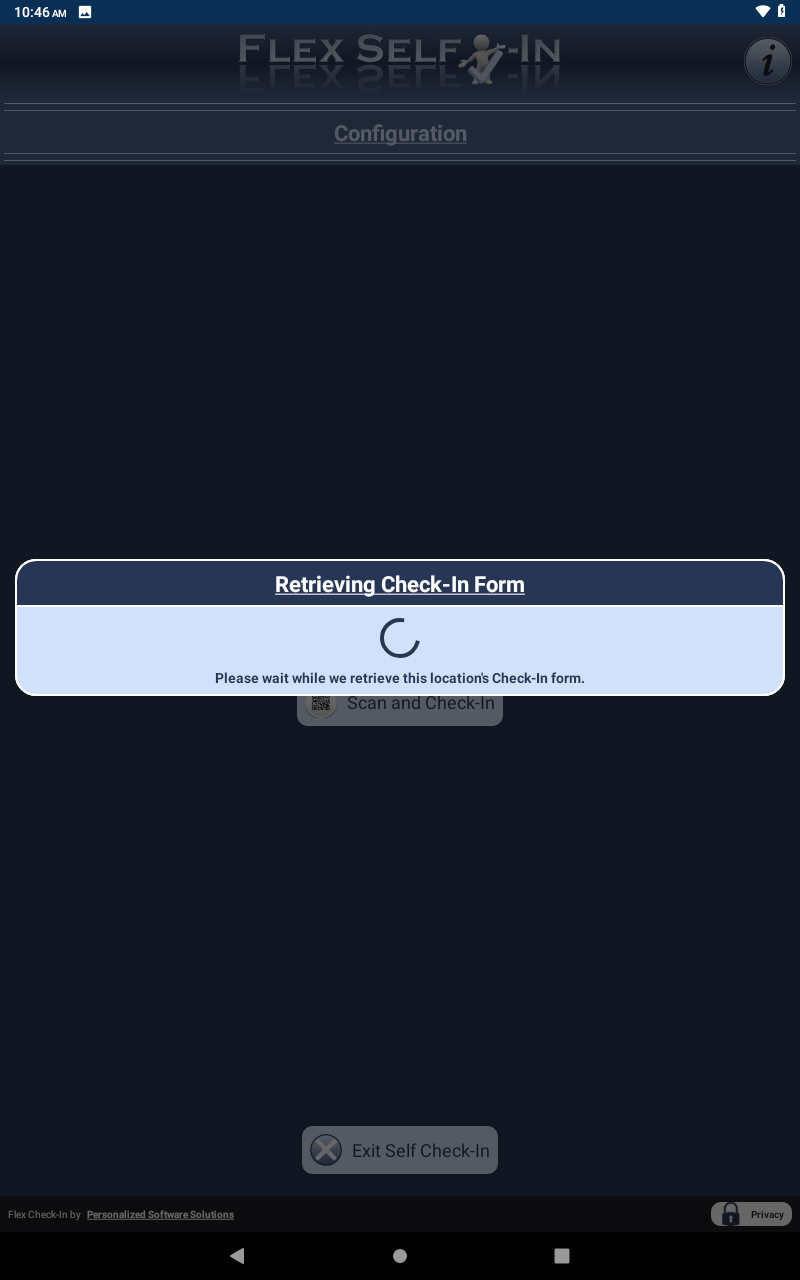 Retrieving Check-In form from host
