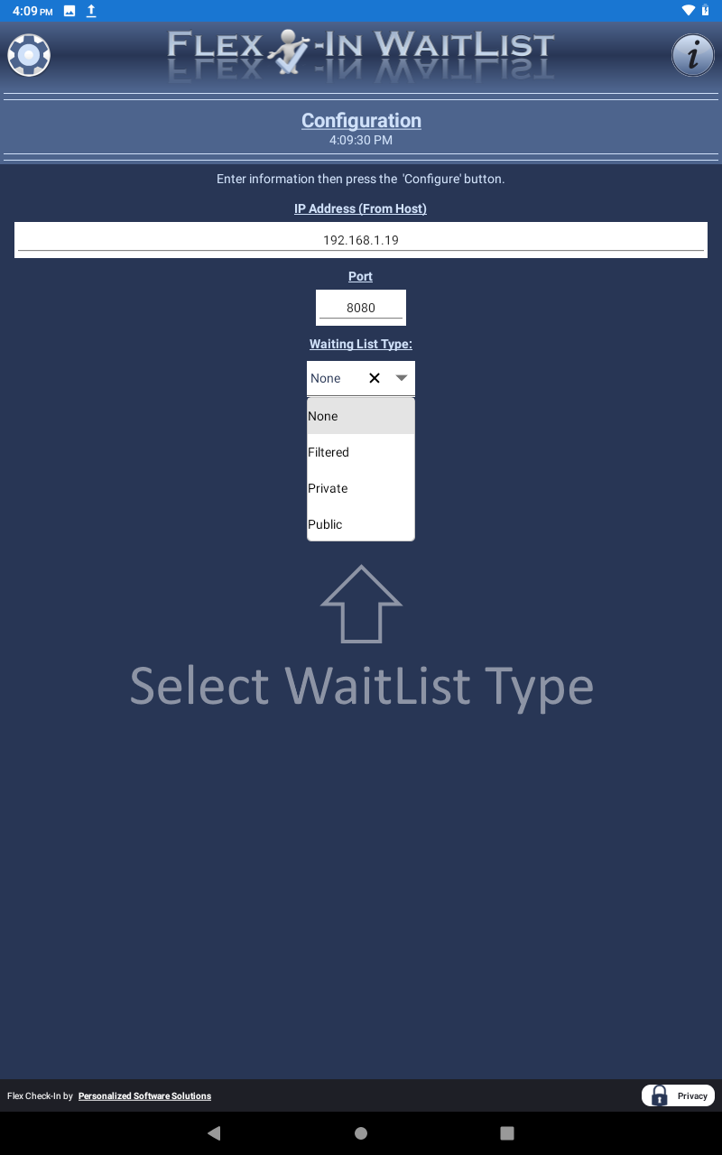 Retrieve configuraiton