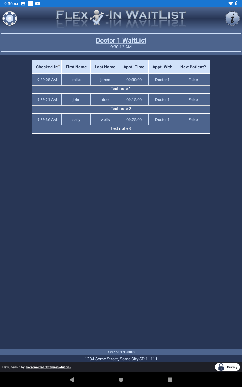 Filtered WaitList