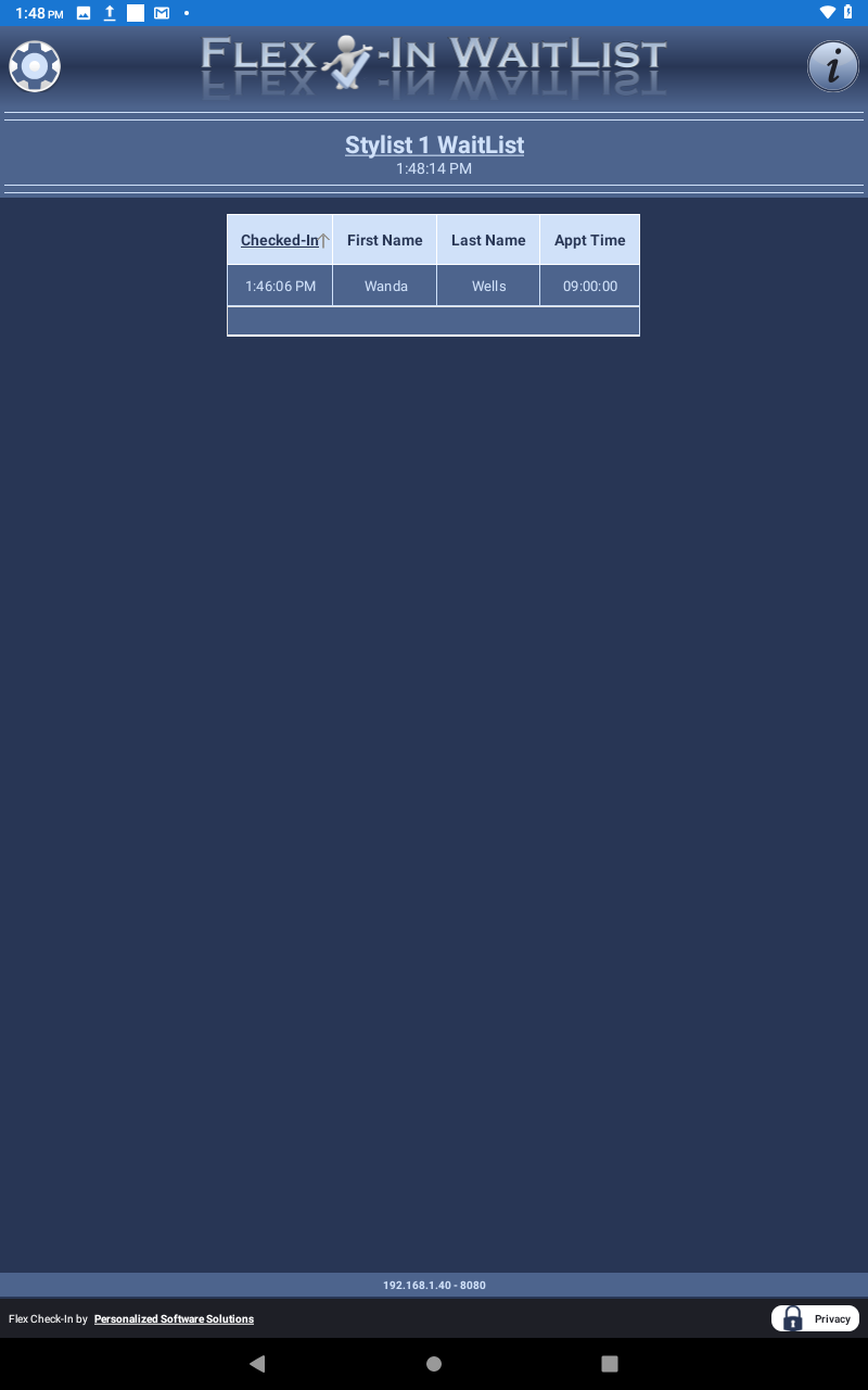 Filtered WaitList