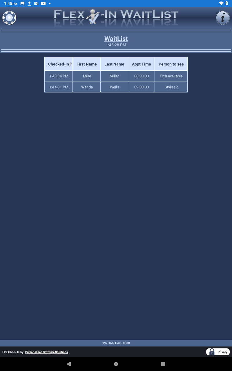 Private Waiting List